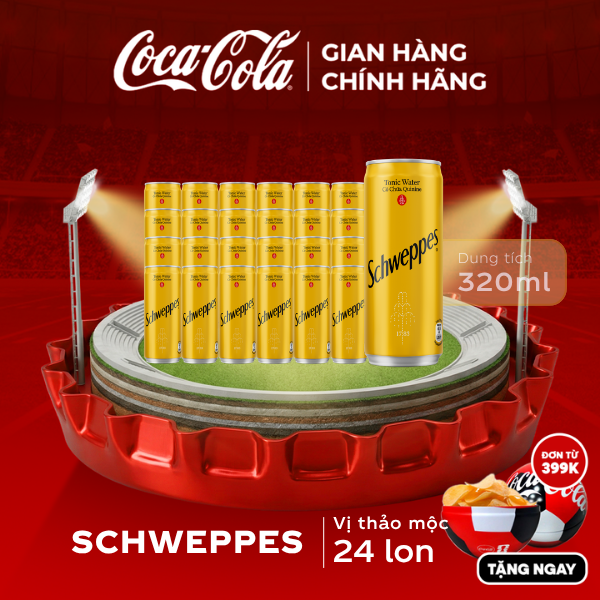 [SIÊU SALE ] Lốc 24 Lon Nước giải khát Schweppes Nước Tonic 320ml/Lon Sale 25.06 Coca-Cola Chính Hãng_LD