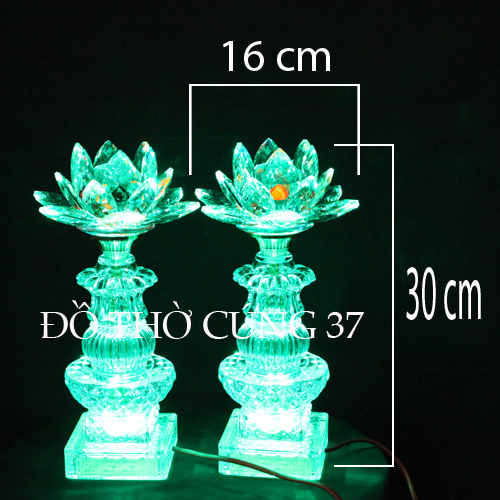 [ giá 1 cặp ] đèn thờ led [ tự động đổi màu cao 30 cm ]