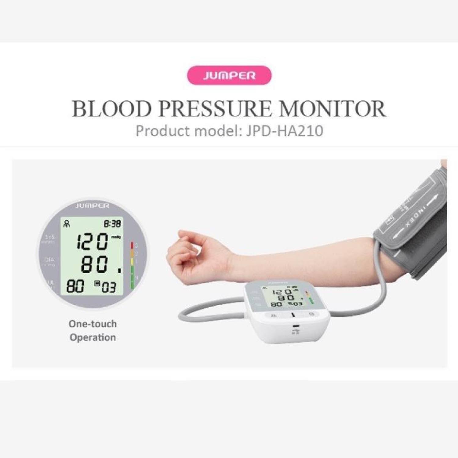 Máy đo huyết áp omron điện tử bắp tay Jumper JPD-HA210 Bảo hành chính hãng