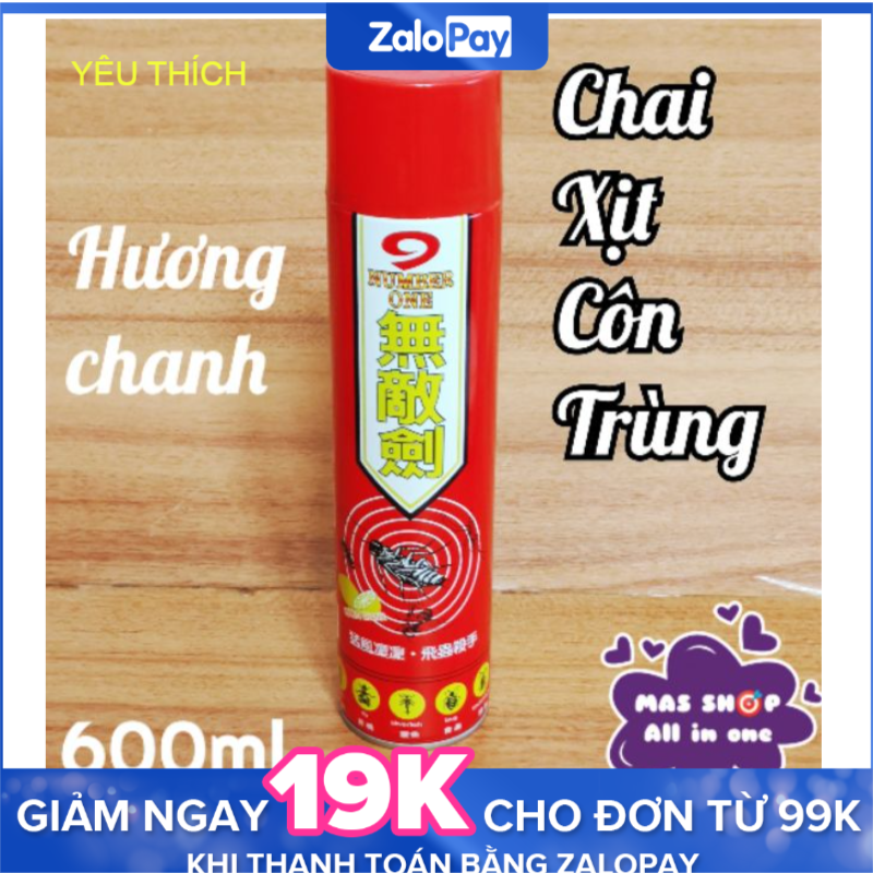 Xịt Muỗi Diệt Côn Trùng Số 9 Thể Tích 600ml