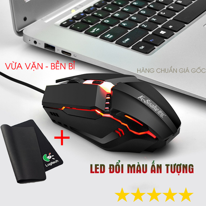 Chuột Máy Tính - Chuột Gaming Laptop Cực Ngầu M11 Có LED Nhiều Màu Phong Cách Hiện Đại