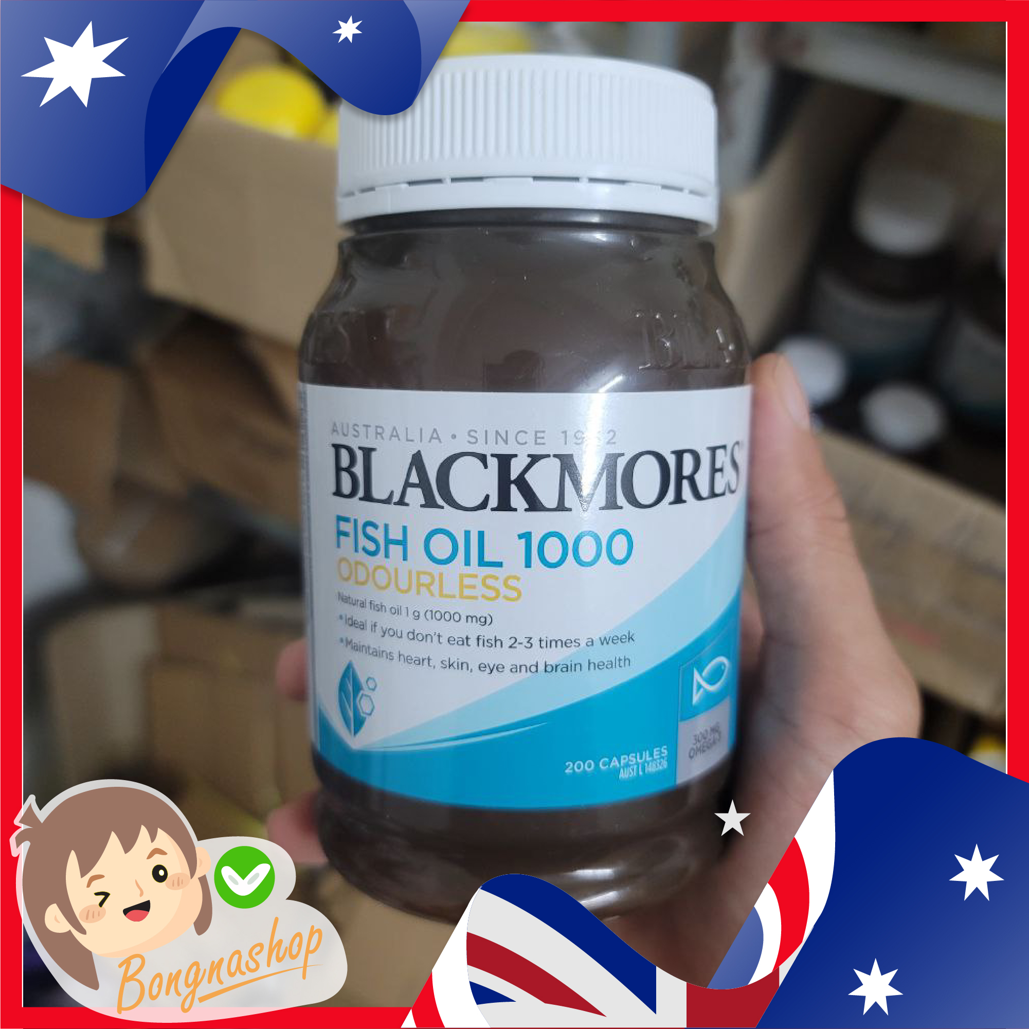 Dầu cá Blackmore Odourless fish oil 1000 của Úc