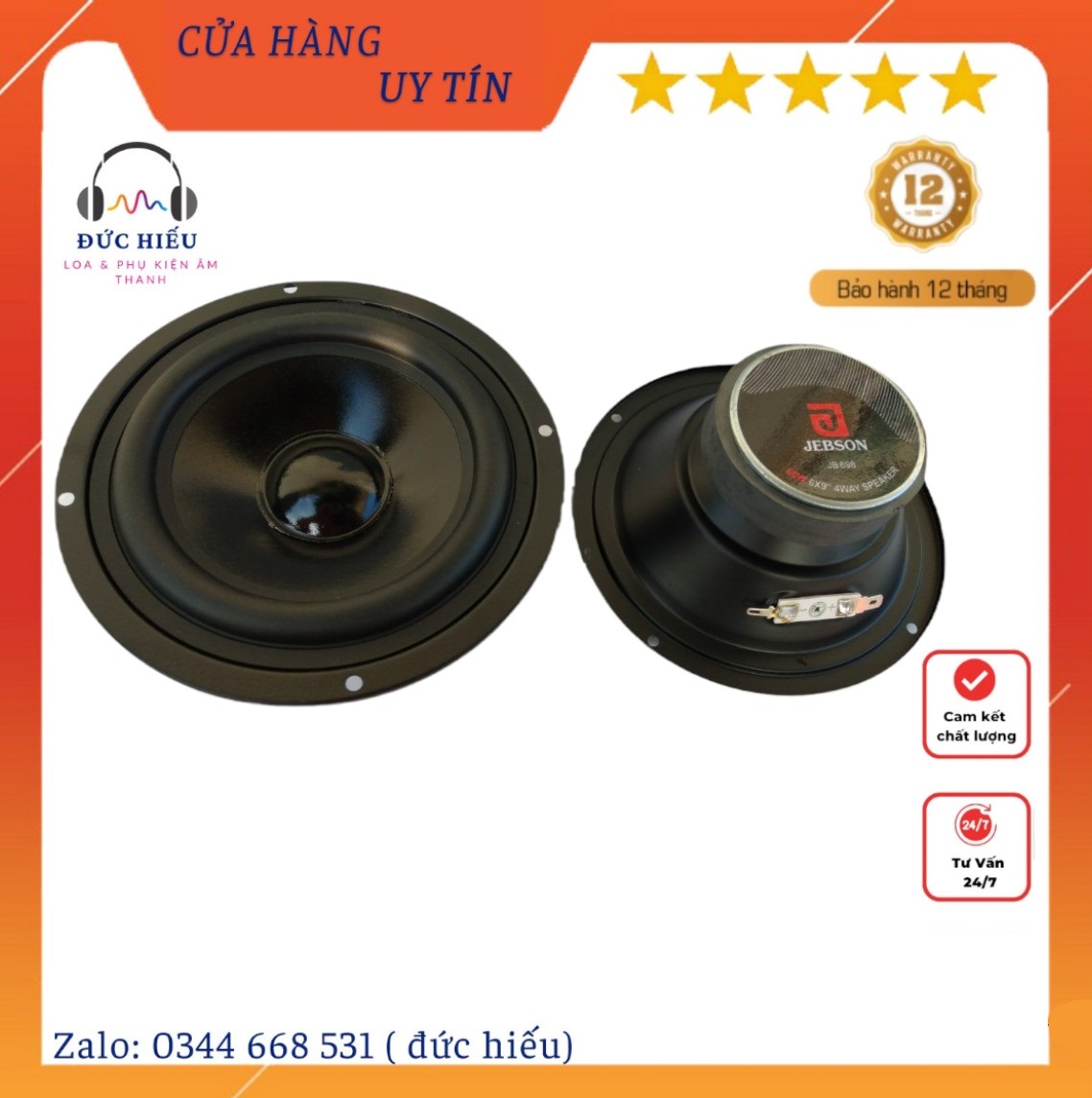 2 củ loa mid 12 jebson đường kính toàn vành 14,5 cm