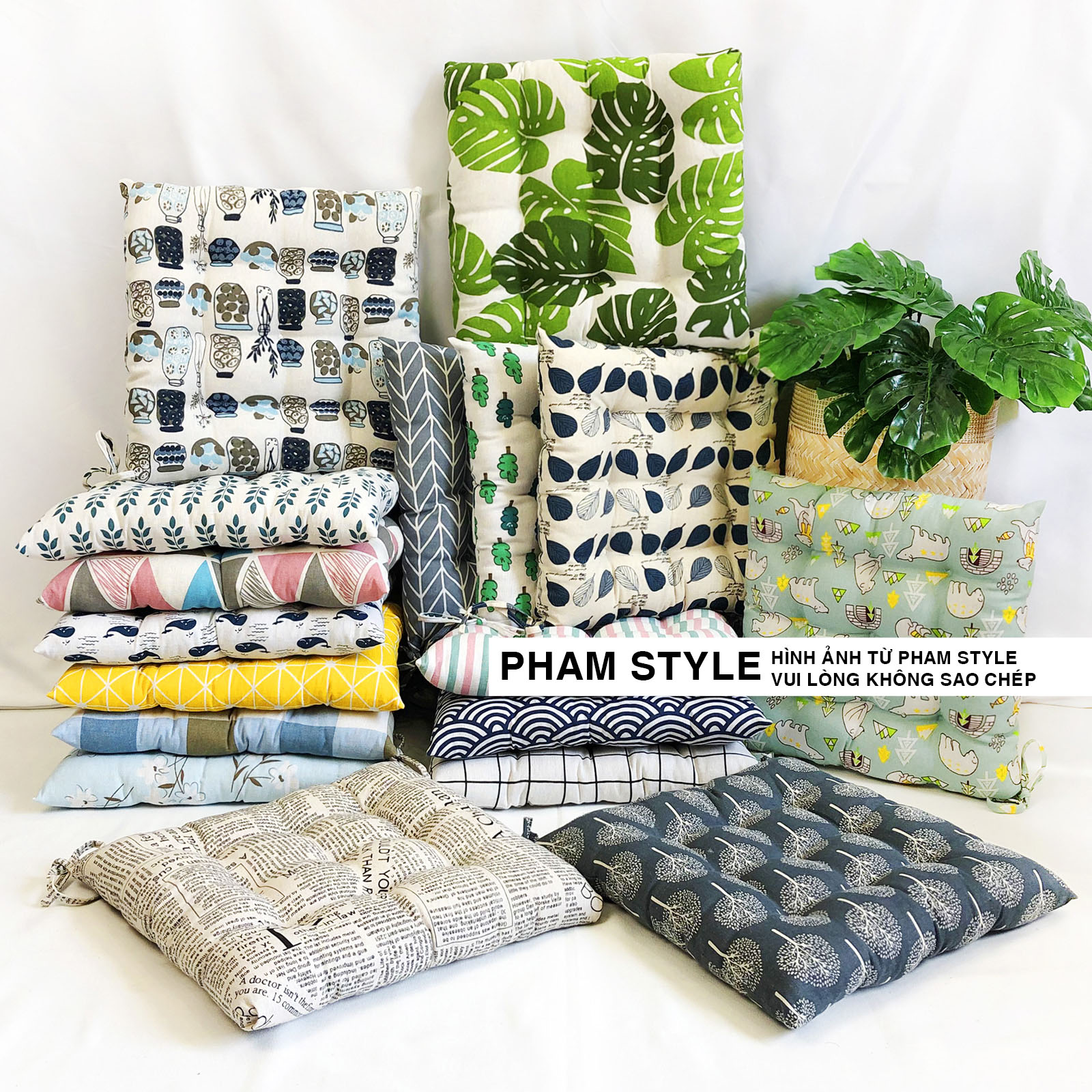 Đệm Vuông Ngồi Bệt PATTERN (40,45,50cm) (NO17-32)