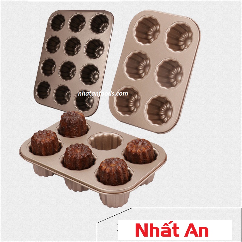 Khuôn nướng bánh Canneles chóng dính (có 5 size)