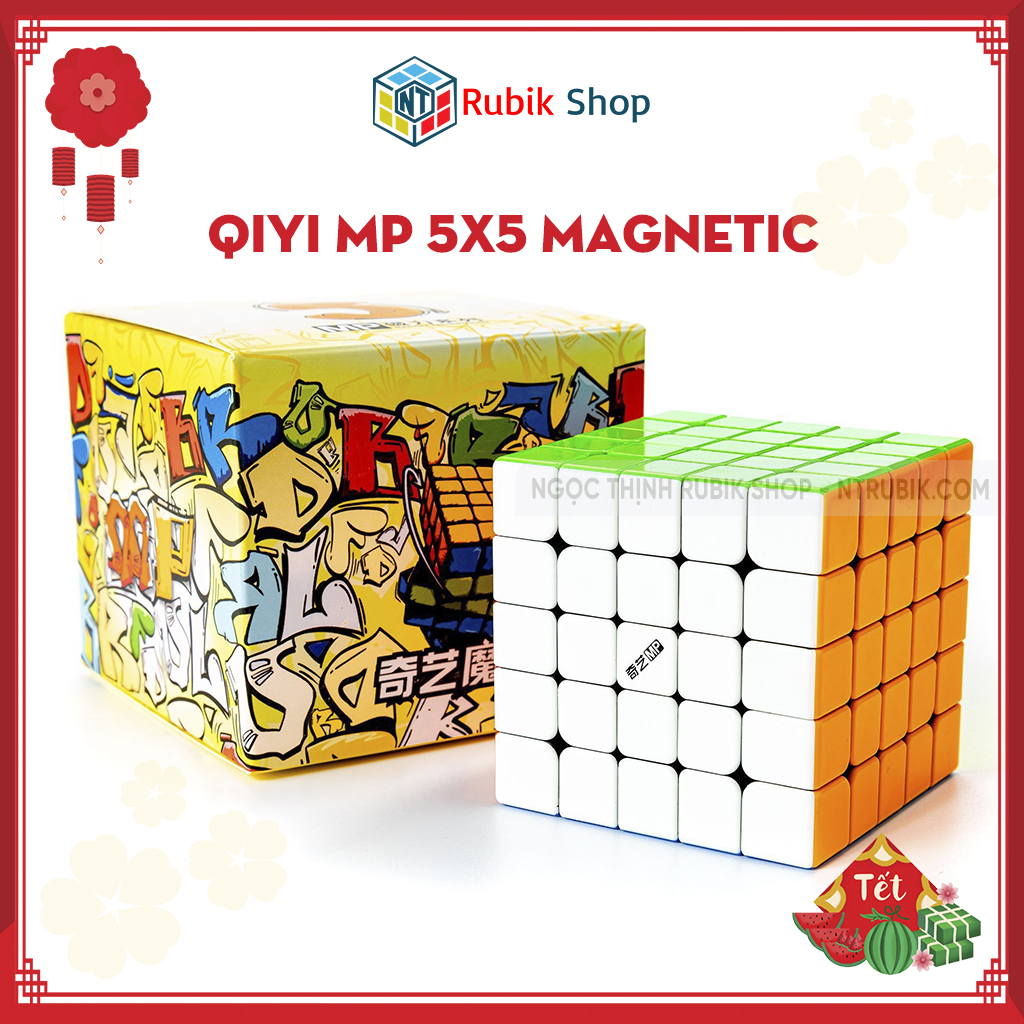 Qiyi mp 5x5 magnetic - rubik 5x5x5 nam châm stickerless không viền