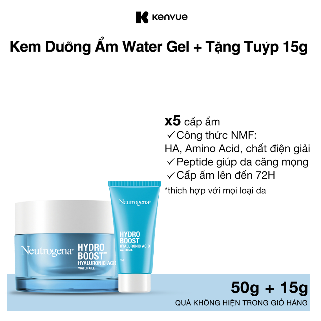 [Tặng water gel 15g) Kem dưỡng ẩm cấp nước Neutrogena Hydro Boost Water Gel 50g (quà không hiện giỏ)