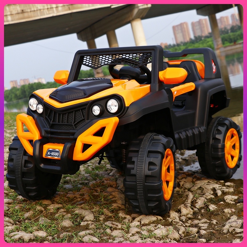 Xe Ô Tô Điện Trẻ Em Thể Thao Địa Hình A6500 Dành Cho Bé 1-7 Tuổi Gồm Chế Độ Tự Lái Và Điều Khiển Từ Xa, Có Bập Bênh ( 2 động cơ, ắc quy 6V4.5A*2 bình)