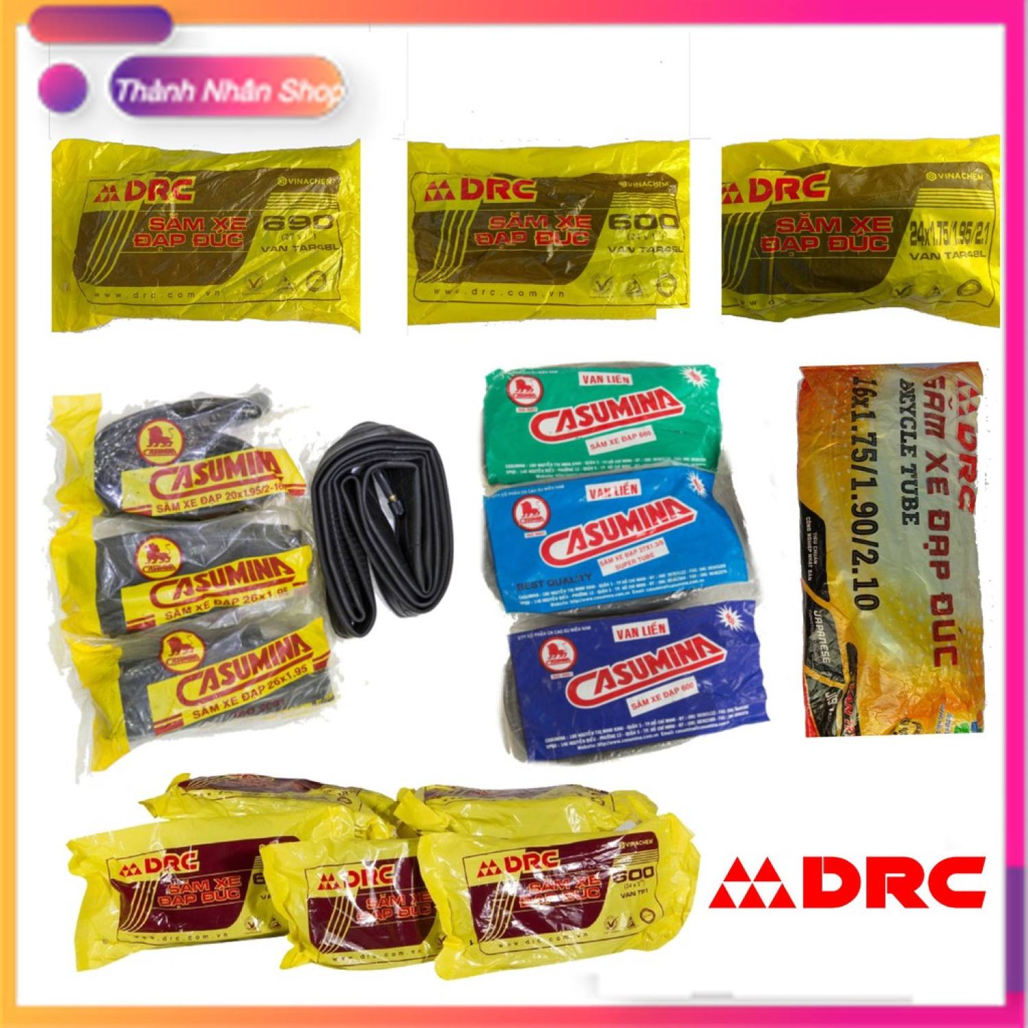 Săm xe đạp đủ cỡ 12-14-16-18-20-22-24-26-600-650-660-680-700