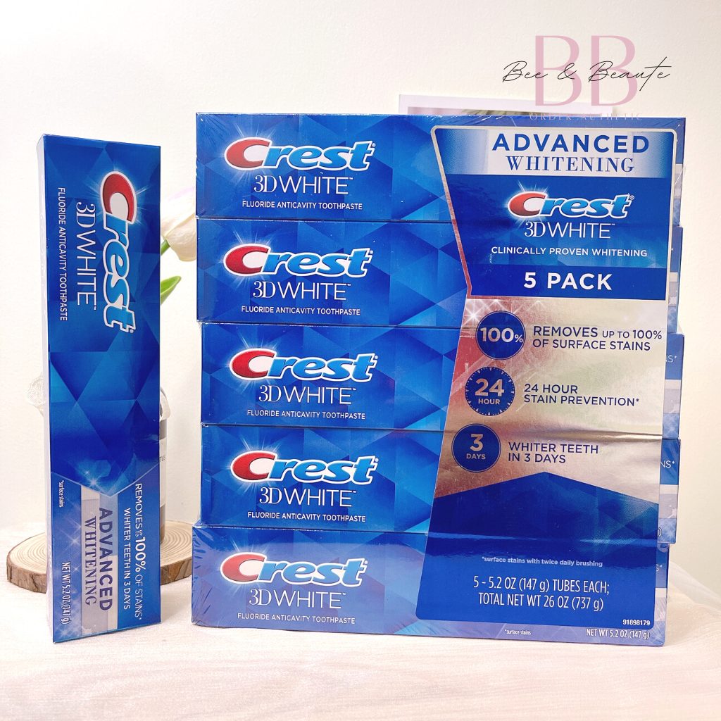 Kem đánh răng Crest 3D White Advance Mỹ, trắng răng, thơm miệng