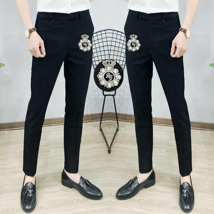 Quần tây âu nam thêu logo ĐÍNH ĐÁ chắc chắn