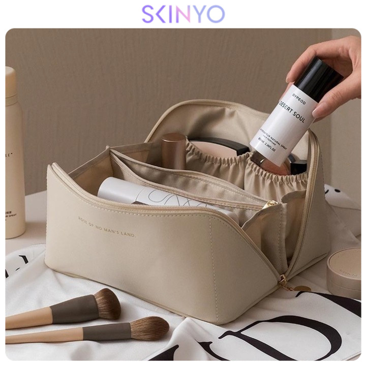 Túi da pu đựng mỹ phẩm chống thấm nước tiện lợi sxy588