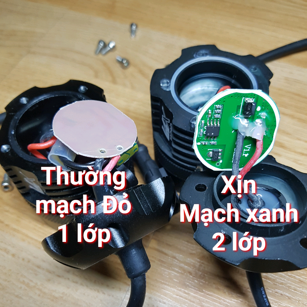 Bóng đèn trợ sáng L4X xịn chip XML-T6 Mạch xanh 2 lớp Nhôm hàng không
