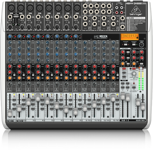 Bàn trộn 2/2-bus 22 kênh qx2222usb-eu