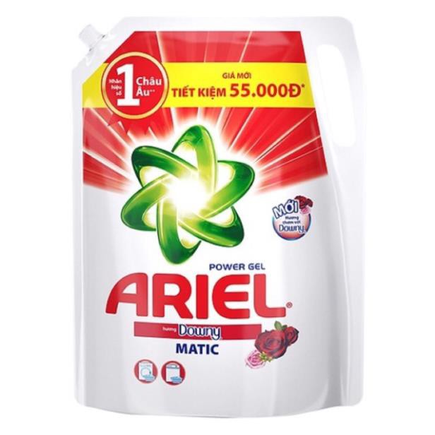 [HCM]Nước Giặt Ariel Túi Đậm Đặc 2,15Kg-Hương Downy- Máy Cửa Trước