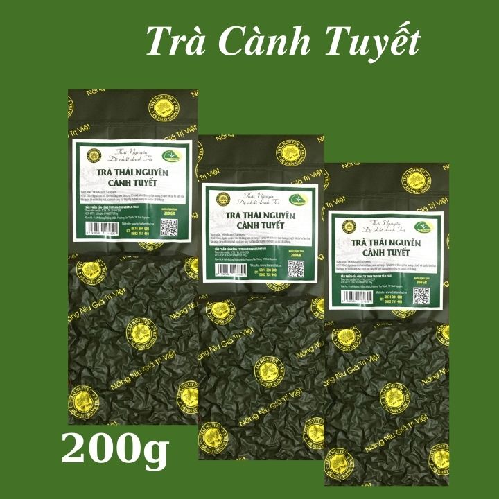 Chè Cành Tuyết 600g Chè Thái Nguyên Trà Xanh Tâm Thái Trà Thái Nguyên 3 gói 200g