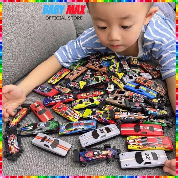 Ô tô đồ chơi cho bé bộ 50 xe bằng sắt mini đồ chơi trẻ em baby max