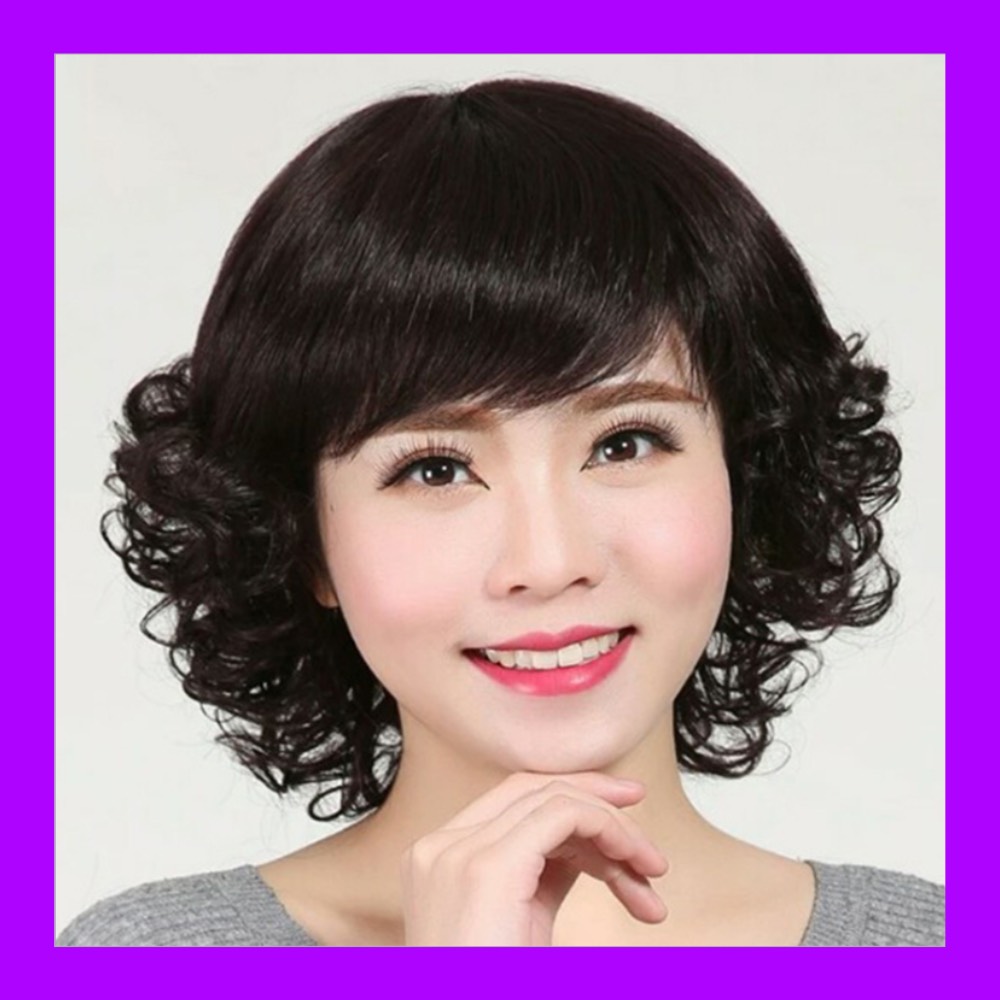 [TẶNG LƯỚI] Tóc giả nữ trung niên nguyên đầu Hàn Quốc cao cấp - TG48