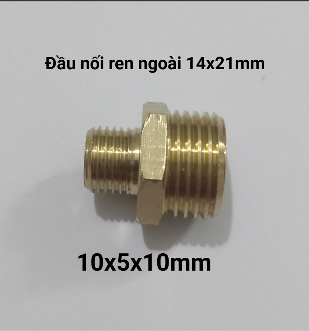 Đầu Nối Ren Ngoài 13-14mm ra 21mm Bằng Đồng