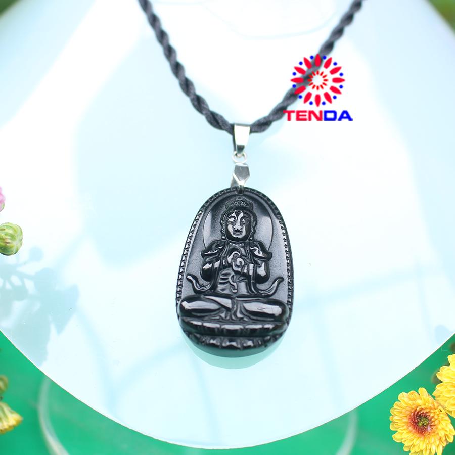 Dây chuyền mặt đá, Phật Như Lai Đại Nhật_ Phật hộ mệnh cho tuổi Mùi_Mặt Phật đá phong thủy_ Phật bản mệnh, Mặt Phật Đá Núi Lửa Obsidian