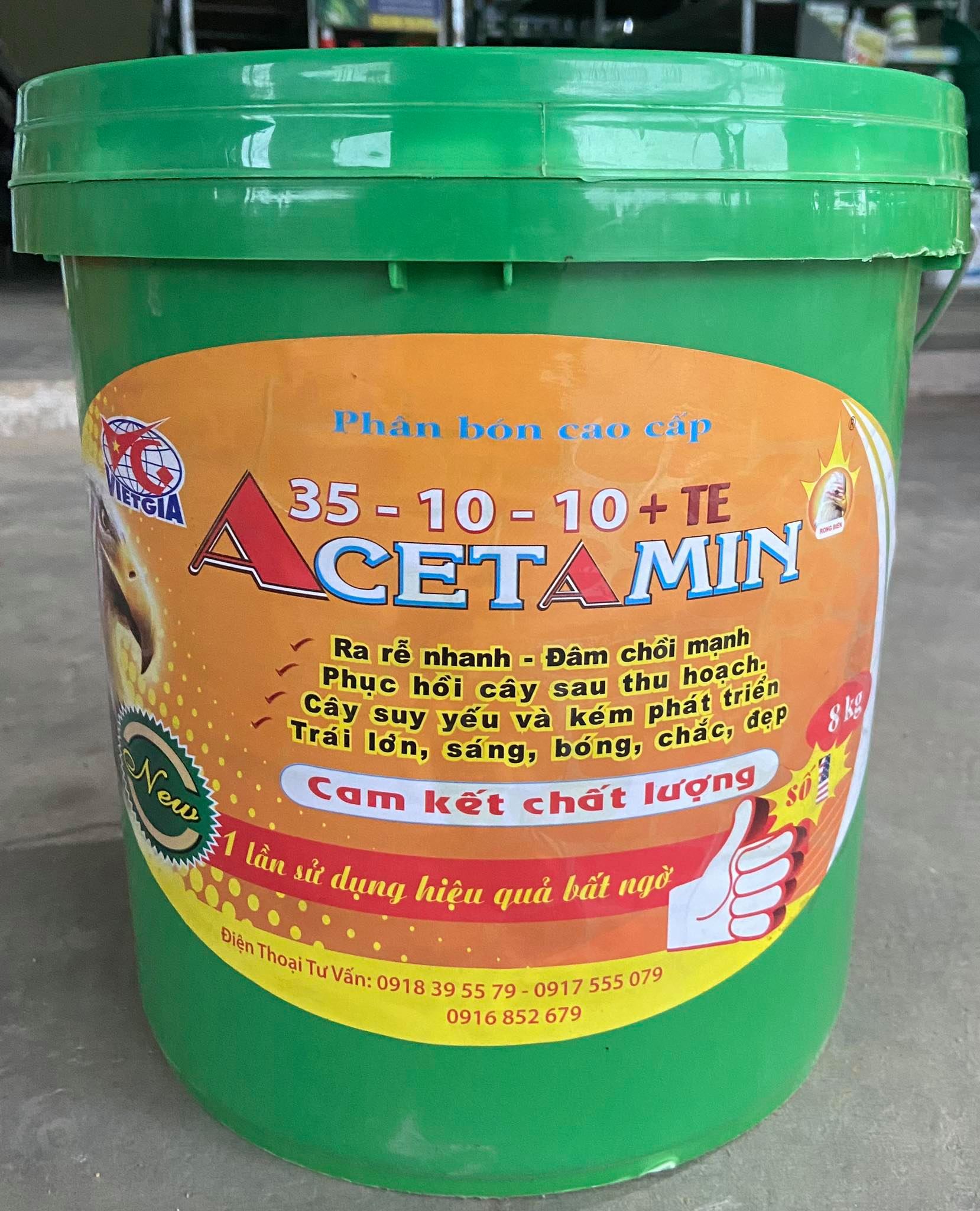 Phân bón khoáng vi lượng 35-10-10 +TE (Xô 8kg) giúp ra rễ, nhú đọt cực nhanh, lá xanh, dày, bóng lá, phục hồi cây sau thu hoạch, cây bị suy yếu, lớn trái, sáng trái, đẹp màu.