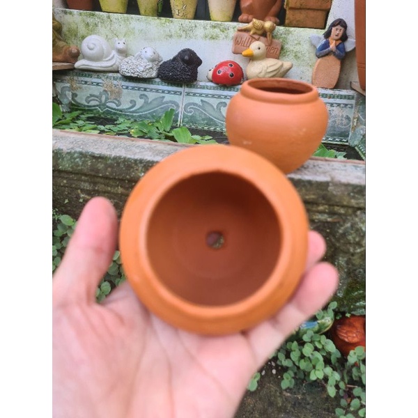 Chậu đất nung Bình Dương chum mini miệng 5 x cao 6.5