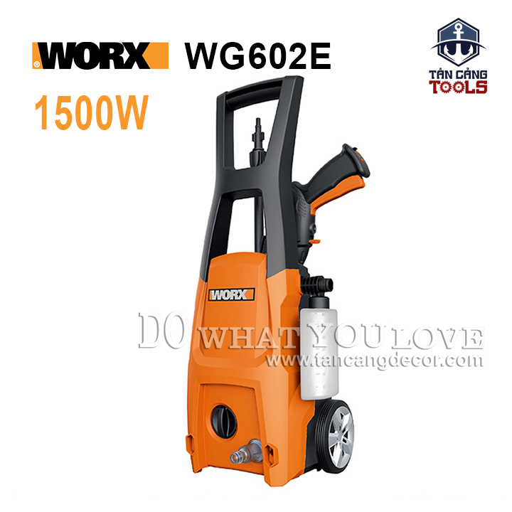 Máy xịt rửa xe cao áp, chà sàn worx wg602e 1500w