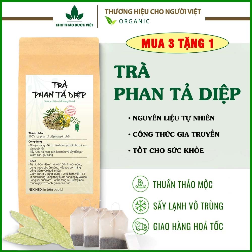 Trà phan tả diệp túi lọc phan tả diệp bịch 30 túi x 3g hỗ trợ thanh lọc cơ thể - Chợ Thảo Dược Việt