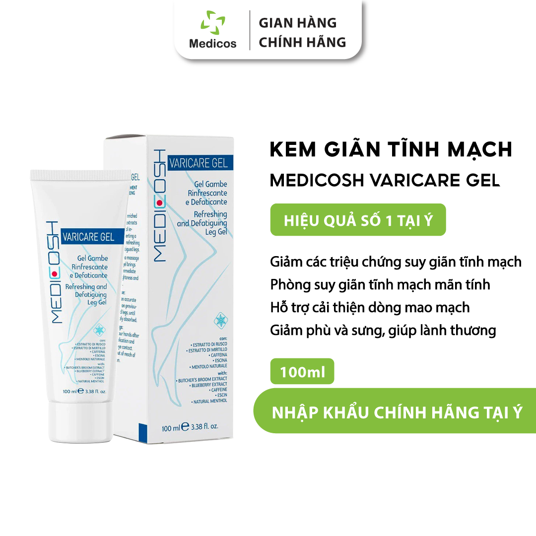 Kem Bôi Giãn Tĩnh Mạch Medicosh Varicare Gel Nhập Khẩu Italy