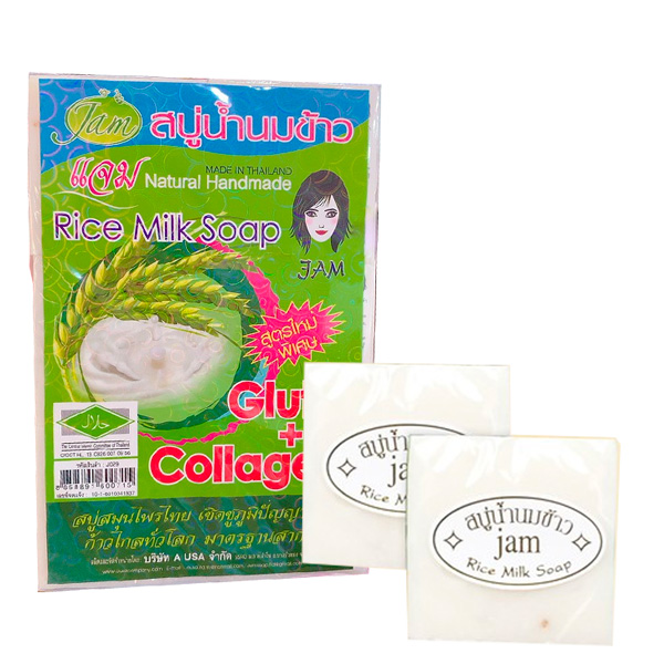 Set 12 cục xà phòng cám gạo thái lan thái lan jam rice milk soap