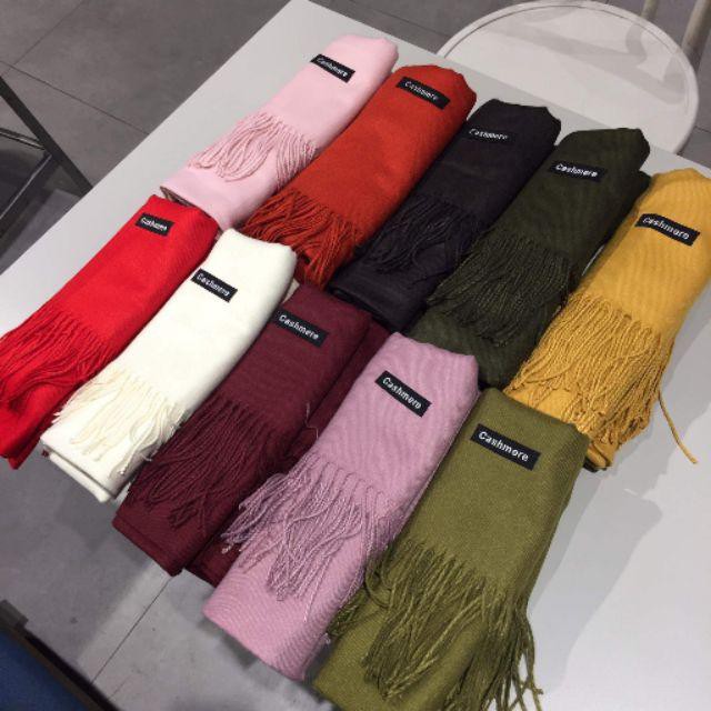 Khăn choàng cashmere các màu trơn cực mịn đẹp