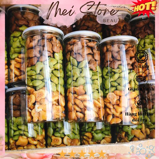[GIẢM 5% ĐƠN 129K]Bánh Gấu Nhân Kem Mix 3 Màu Thơm Giòn Ngon 420g