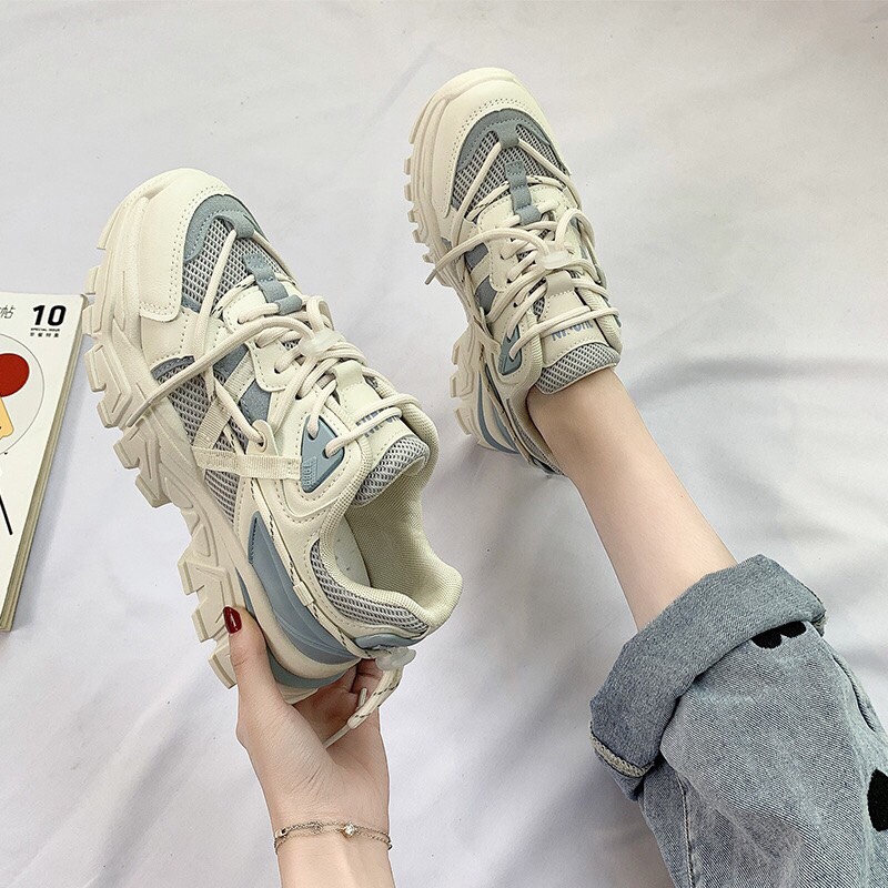 Giày nữ sneaker mã 003 hót 2022 đế răng cưa from dáng thể thao