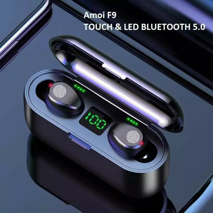Tai Nghe Bluetooth AMOI F9 Bản Pro Nâng Cấp Kiêm Pin Sạc Dự Phòng Điện Thoại 2000mAh Tặng Cáp 99k - Tai Nghe Bluetooth Mini Tai Nghe Nhạc Chơi Game - Tai Nghe Tốt Tai Nghe Không Dây