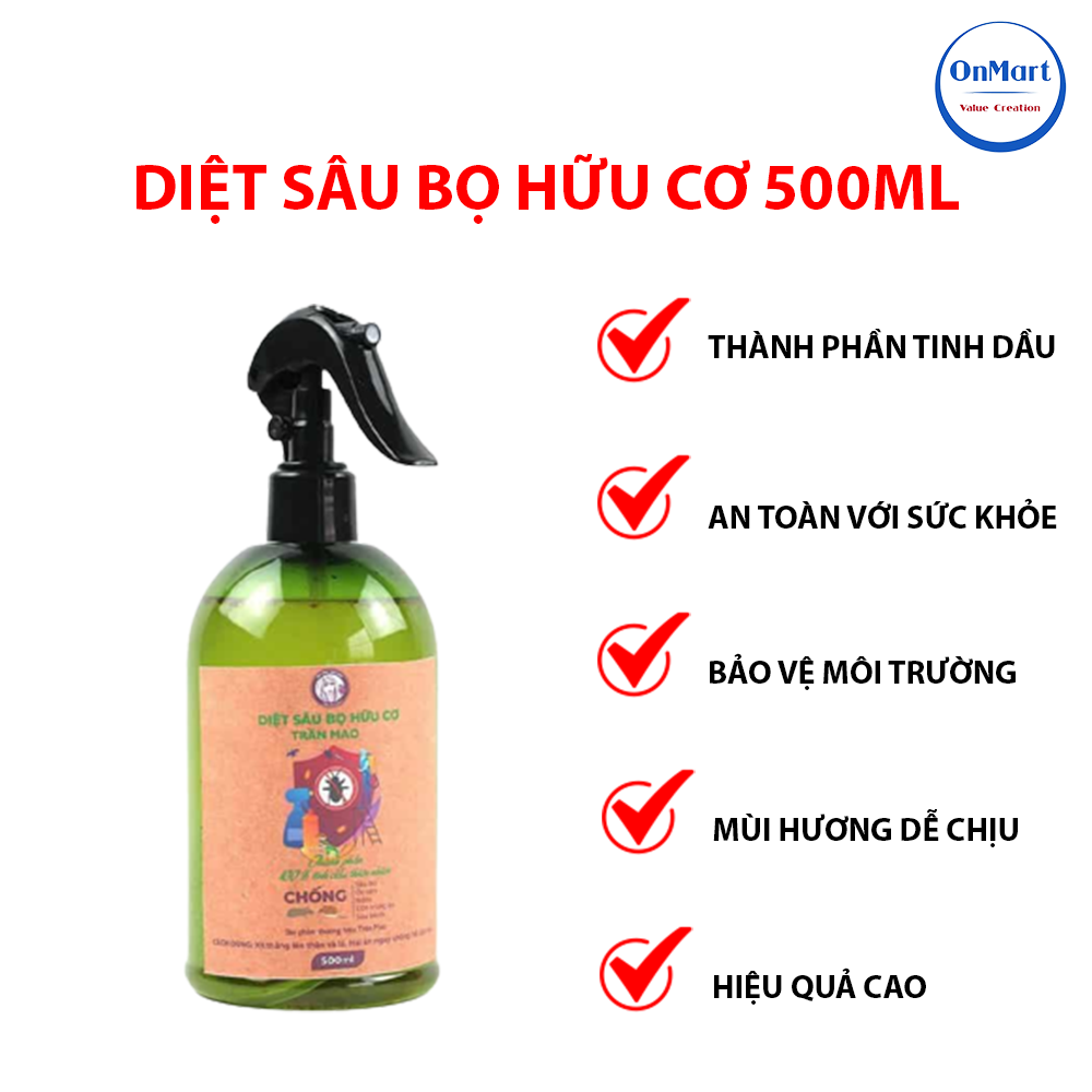Dung dịch diệt sâu bọ hữu cơ trần mao 500ml - chiết xuất 100% thiên nhiên
