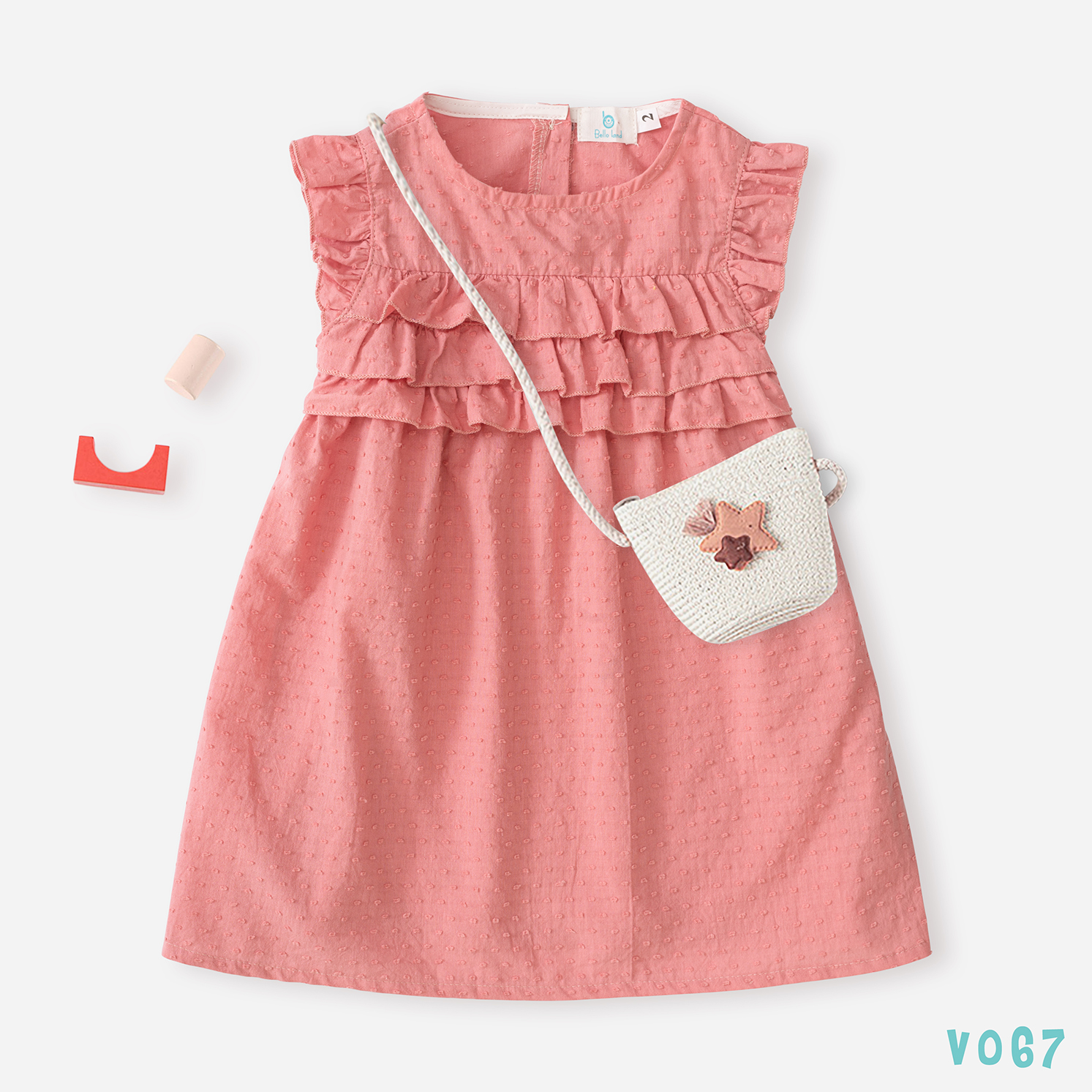 Đầm Bé Gái Vải Cotton Công Chúa Dáng Xòe 3 Tầng BELLO LAND