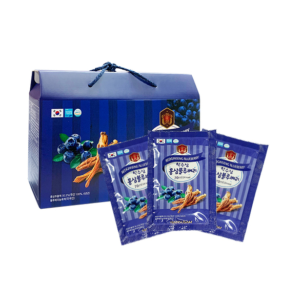 [HCM]Nước chiết xuất Việt Quất hồng sâm Hansusam( 70ml x 20 gói)