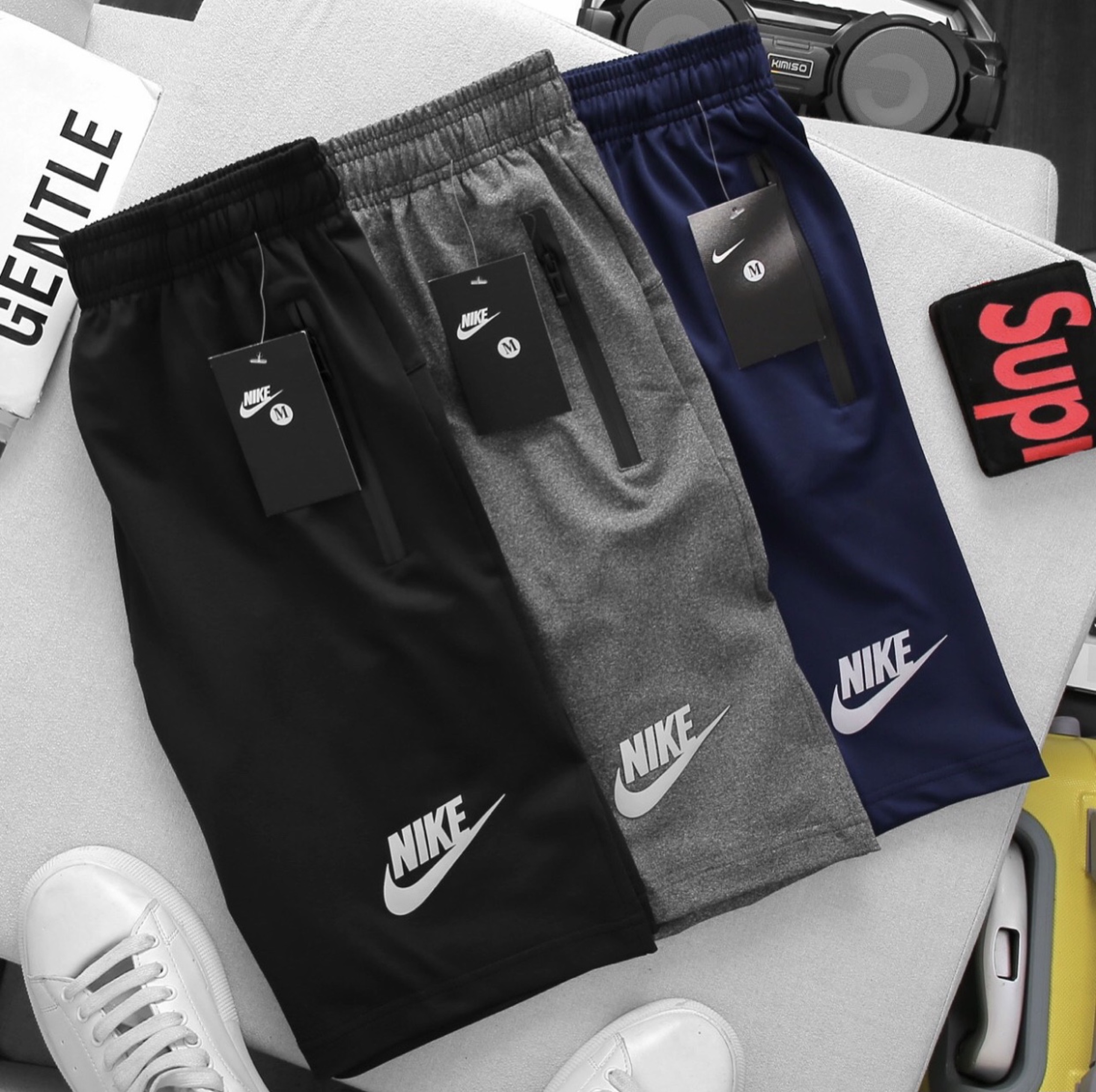 Quần short thể thao nam poly 2 da.