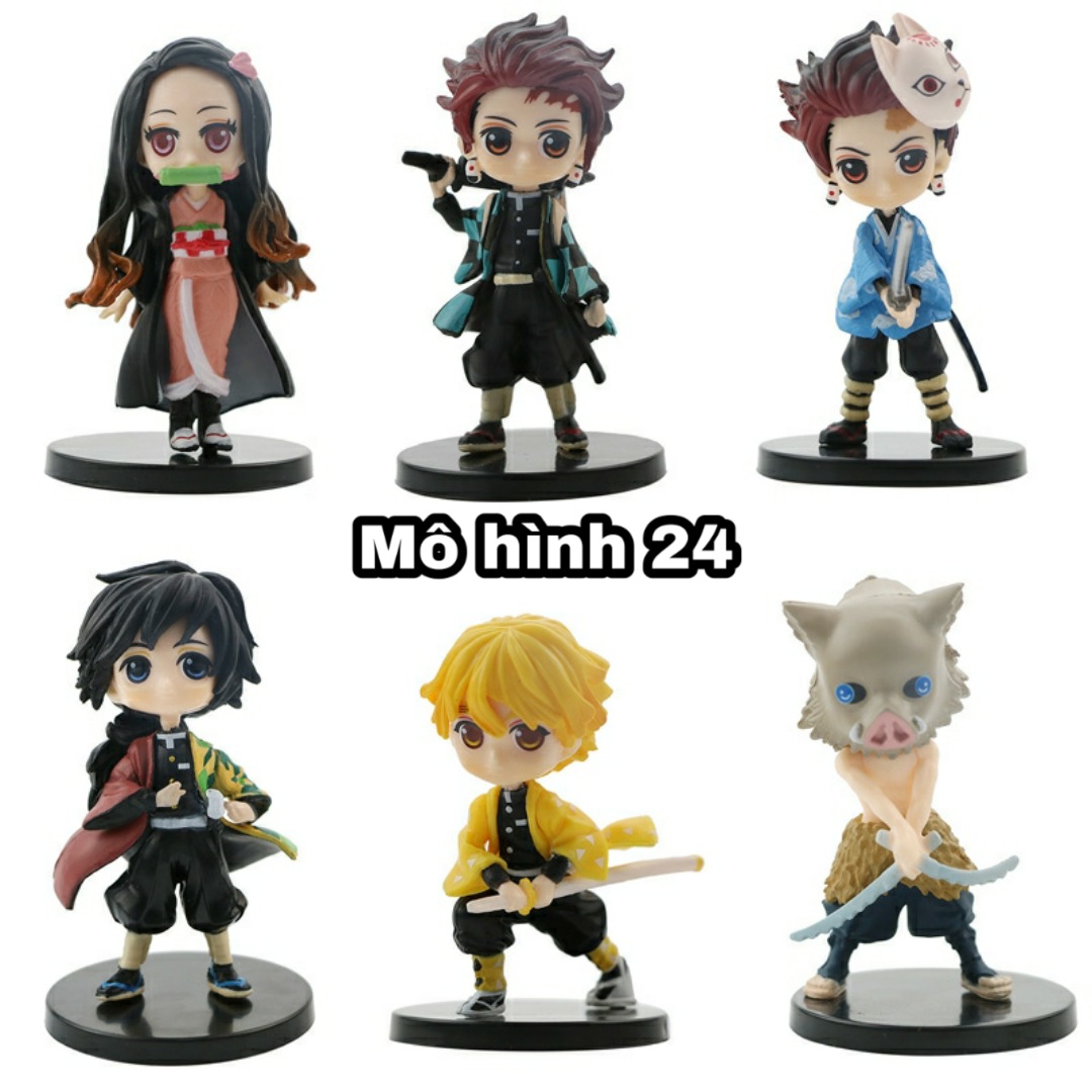 Đồ chơi mô hình tượng nhân vật trong Kimetsu no Yaiba thanh gươm diệt quỷ chibi zenitsu giyuu tanjirou kamado nezuko inosuke giá rẻ