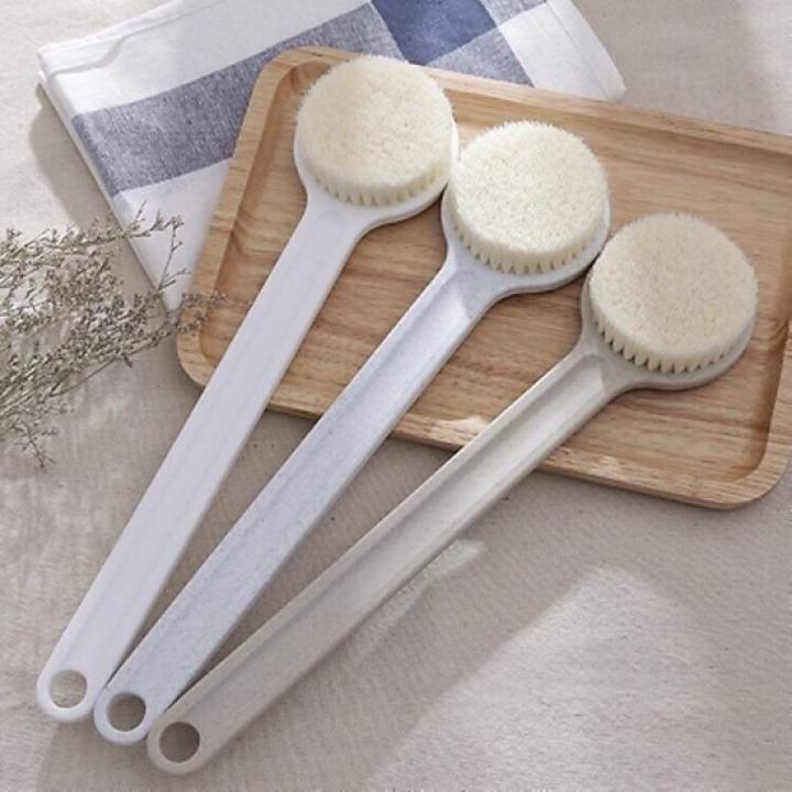 [mềm mại) bàn chải cọ lưng mềm mại xuất nhật muji có cán dài -cây bàn chải cọ lưng chà lưng muji chất lượng