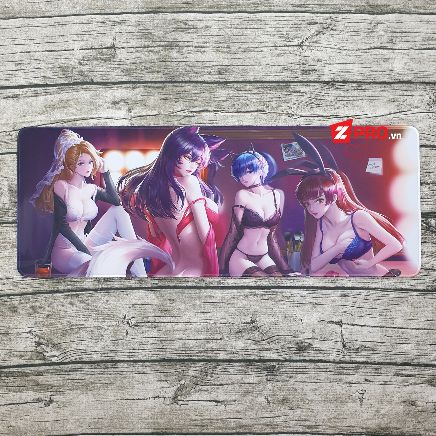 Lót chuột Ahri DVA Fanart 80x30cm - Mousepad LOL Ahri
