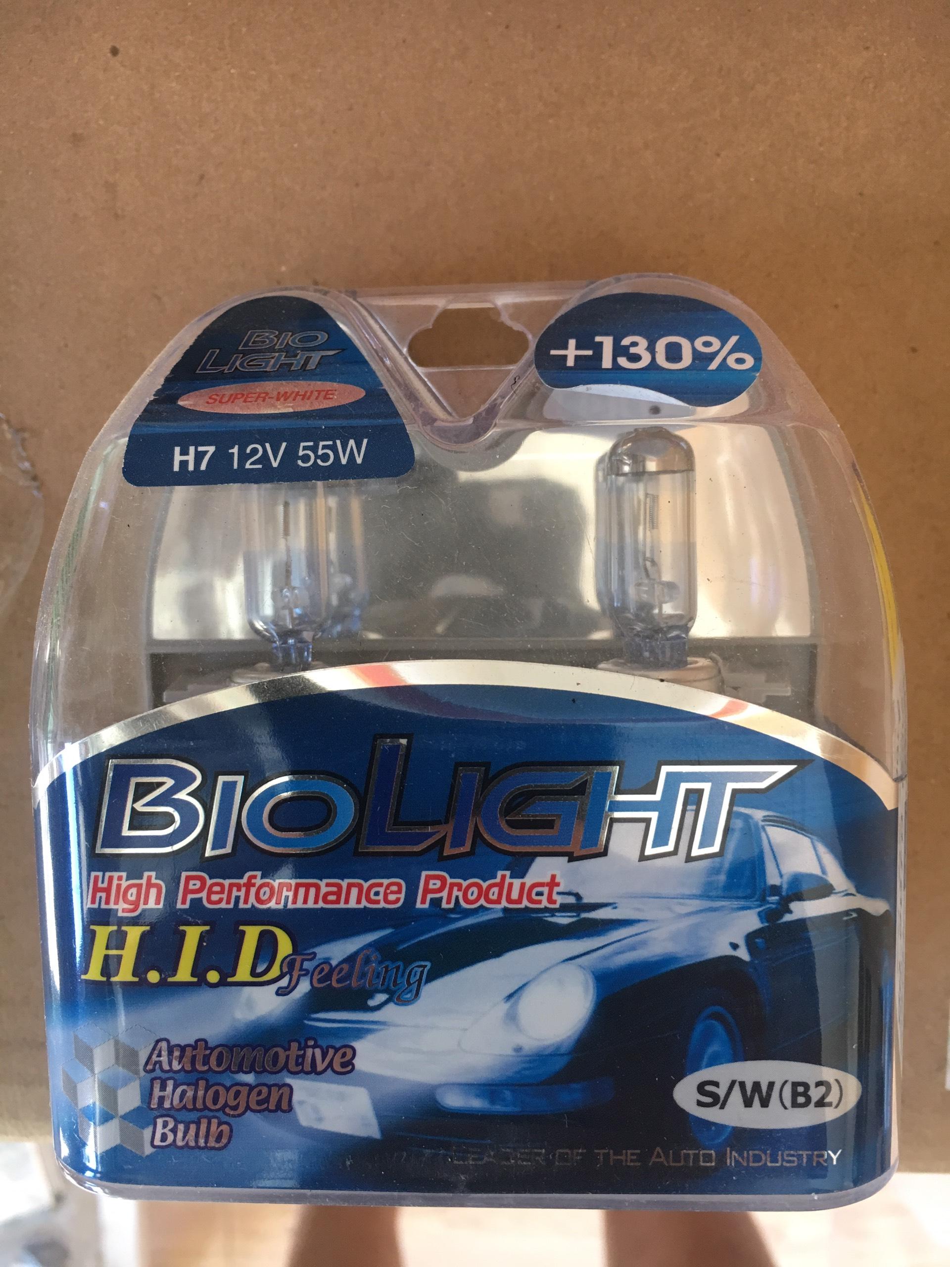 12v h7 bóng đèn xe hơi siêu sáng 130% biolight 60/55w