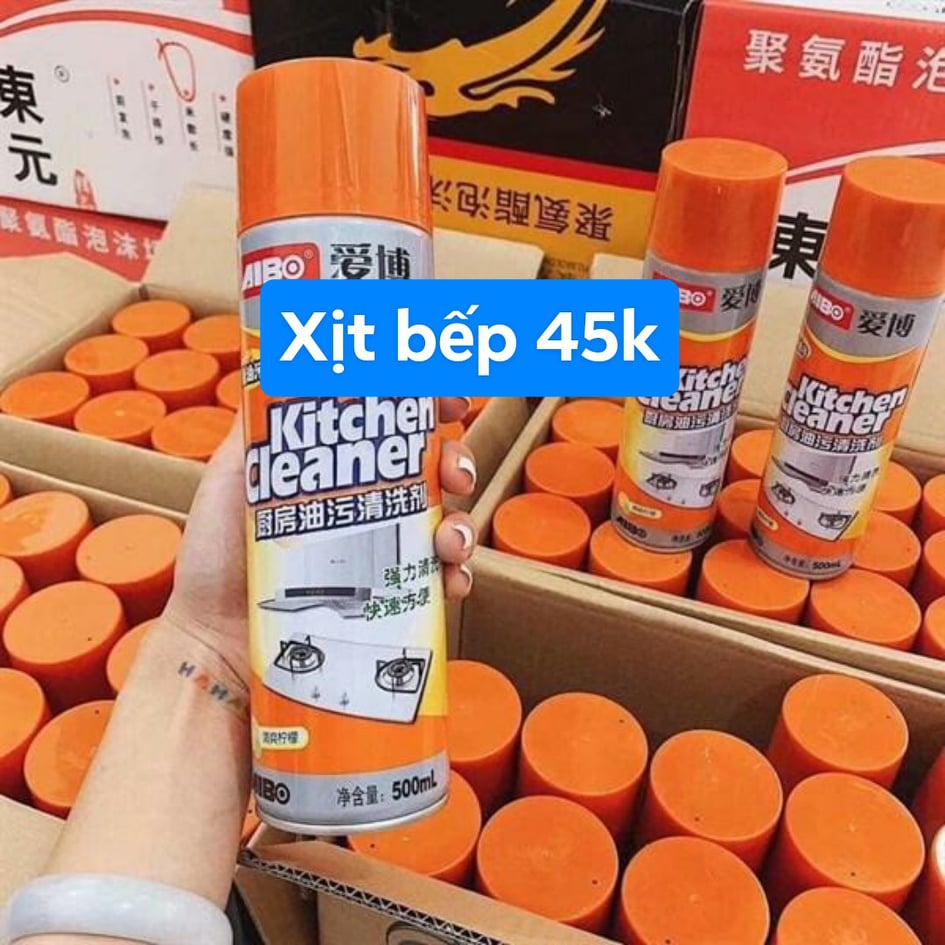 Chai xịt tẩy rửa đa năng kitchen cleaner 500ml – tẩy rửa nhà bếp dạng bọt