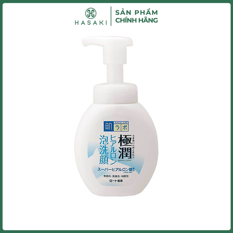 Sữa Rửa Mặt Tạo Bọt Dưỡng Ẩm Da Hadalabo Gokujyun Moisturizing Foaming Wash 160ml