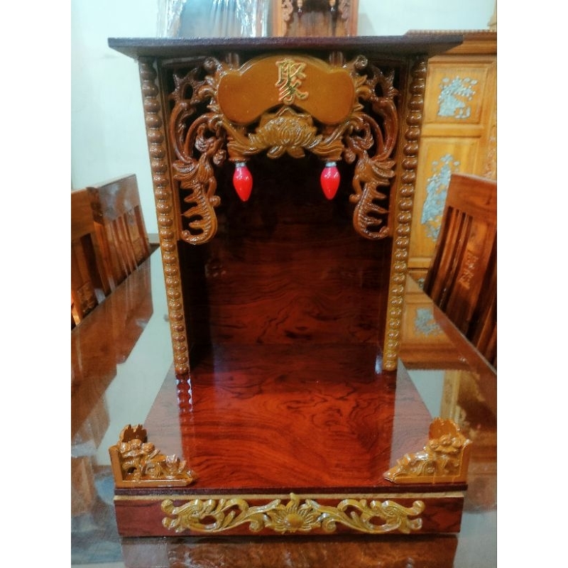 Bàn thờ thần tài thổ địa mdf 2 mẫu 35cm