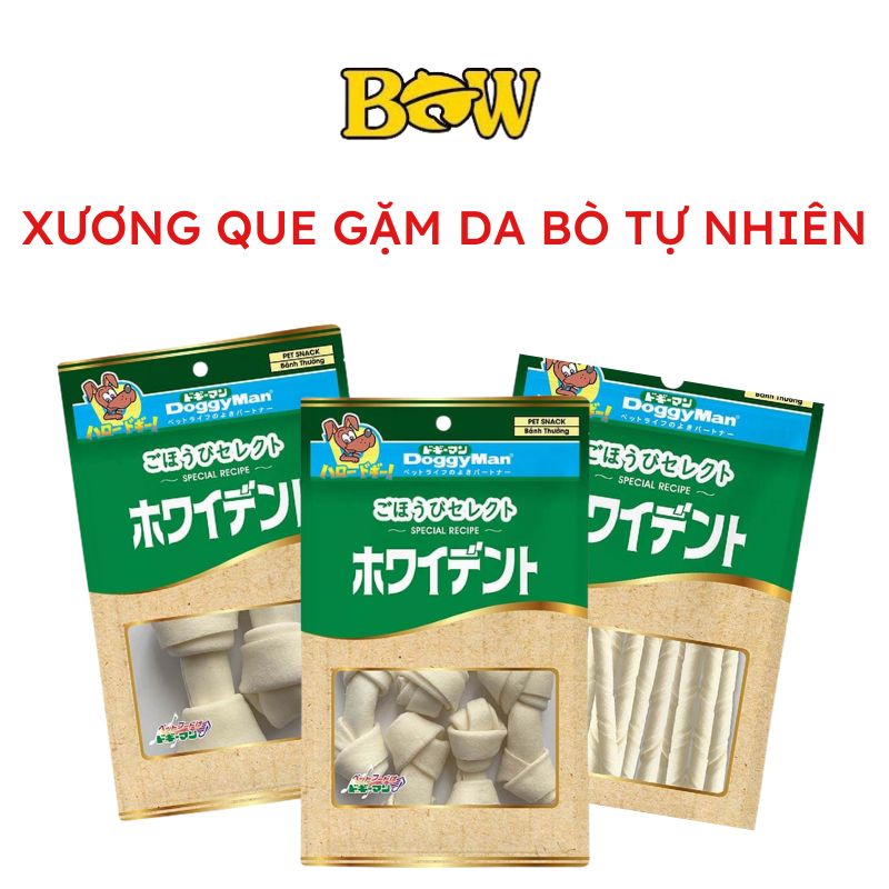 Xương Da Bò Tự Nhiên Doggy Man Thơm Ngon Cho Chó