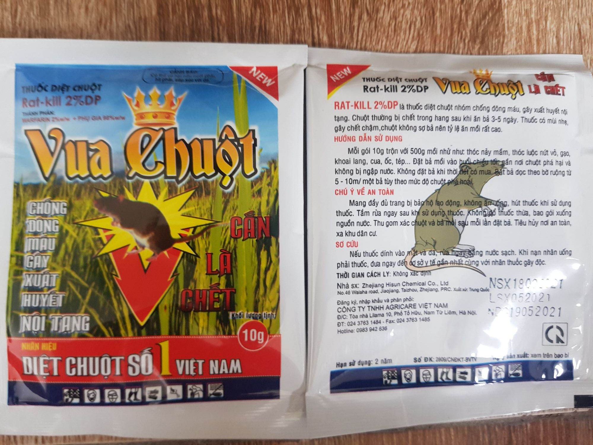 Thuốc Diệt Chuột  Vua chuột: Là Thuốc Chuột Chống Đông Máu ;  Diệt Chuột số 1 Việt Nam; #thuốc_chuột #thuốc_diệt_chuột