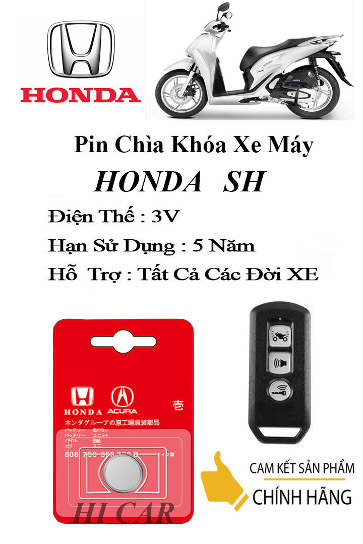 Pin chìa khóa xe máy Honda SH chính hãng