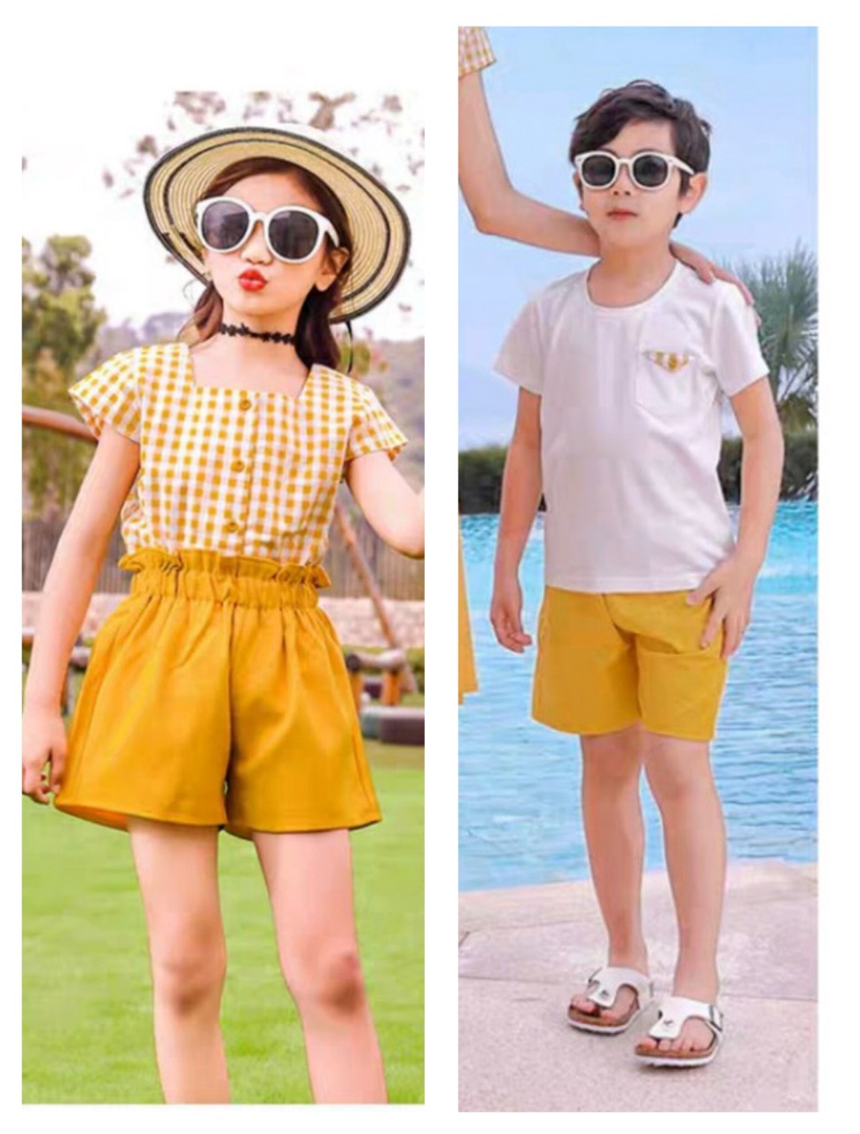 (Giá 1 bộ) Set Bộ Gia Đình Phối Sọc Caro TP19
