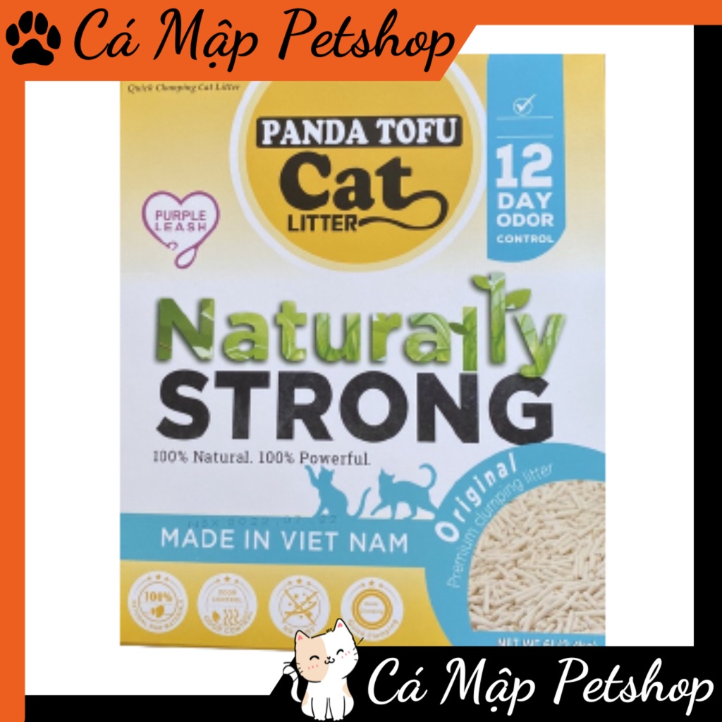Cát đậu nành cho mèo Tofu Cat Litter PANDA, Cát vệ sinh cho mèo đậu nành